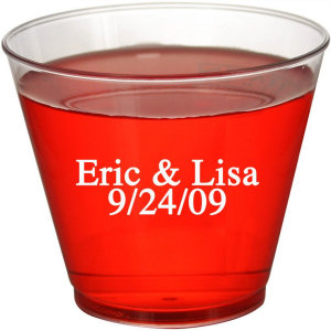 Promotional Stadium Cups: 5oz Clear Plastic Rocks Cups